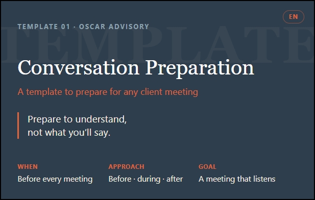 Template 01 — Gespreksvoorbereiding