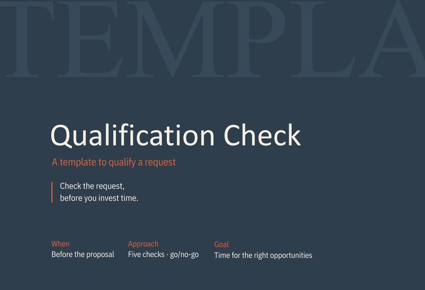 Template 04 — Kwalificatiecheck
