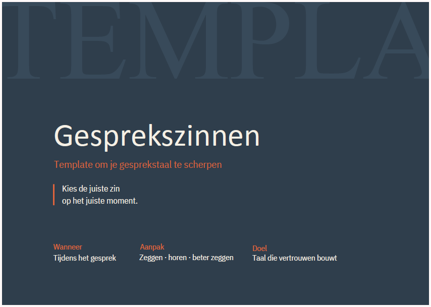 Template 07 — Gesprekszinnen